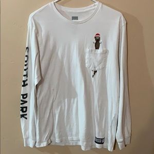 HUF SOUTH PARK MR HANKEY MEDIUM WHITE LONG SLEEVE